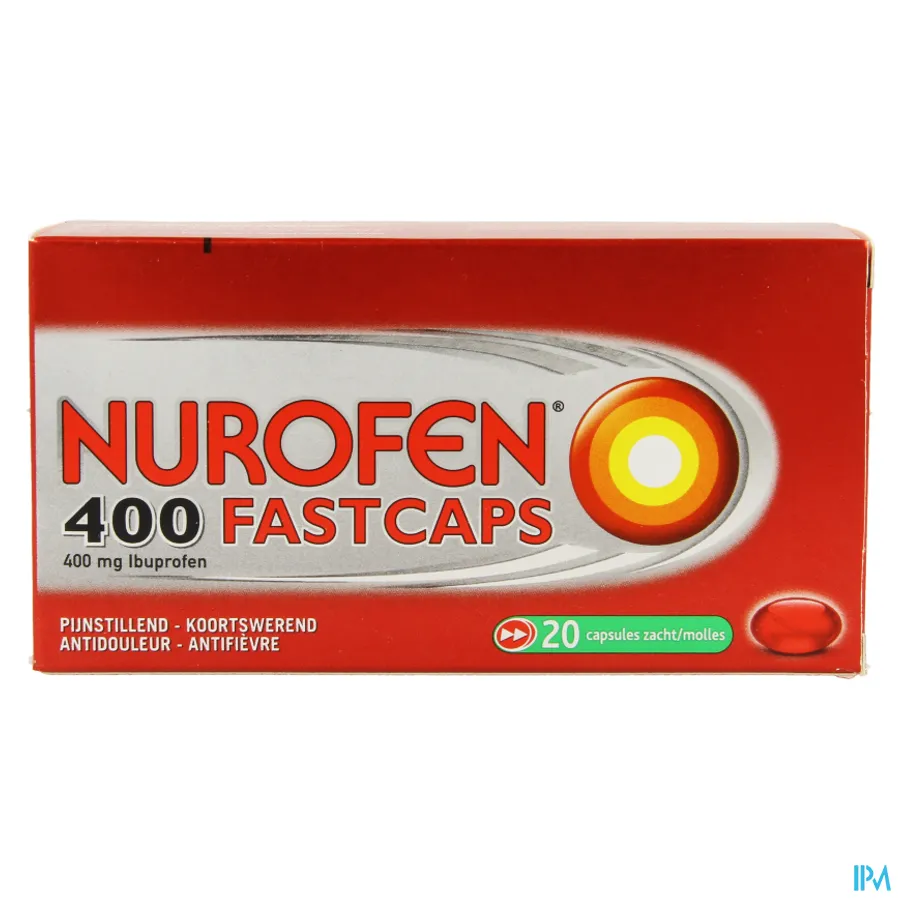 packshot van Nurofen 400 mg Fastcaps 20 Capsules