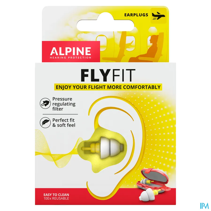 packshot van Alpine FlyFit Oordoppen met Zachte Reisfilters 1 Paar