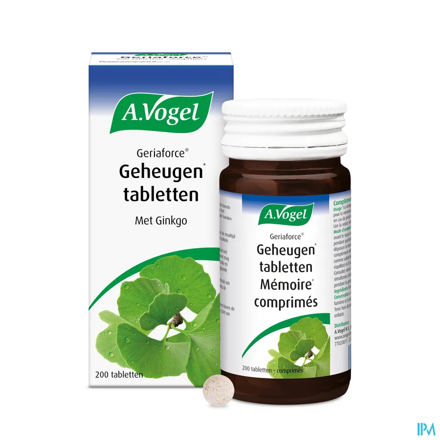 packshot van A. Vogel Geriaforce voor Geheugen 200 Tabletten