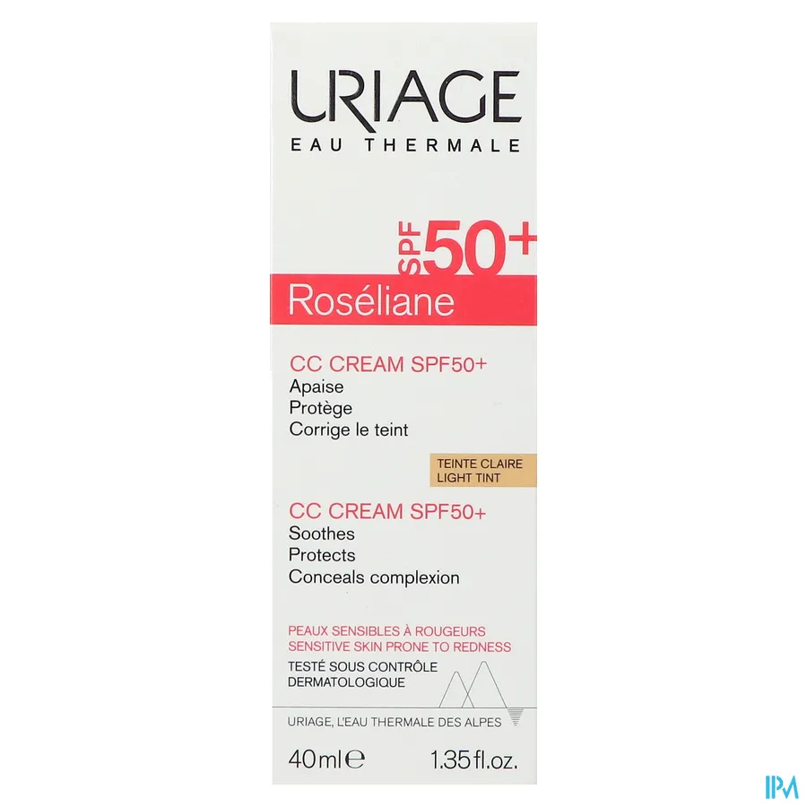 packshot van Uriage Roseliane CC Crème SPF50+ Light 40 ml