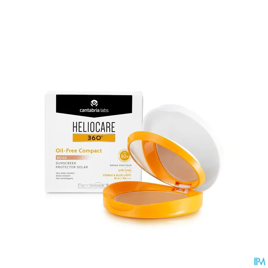 productshot van Heliocare 360° Oil Free Compact Spf50+ Beige 10g