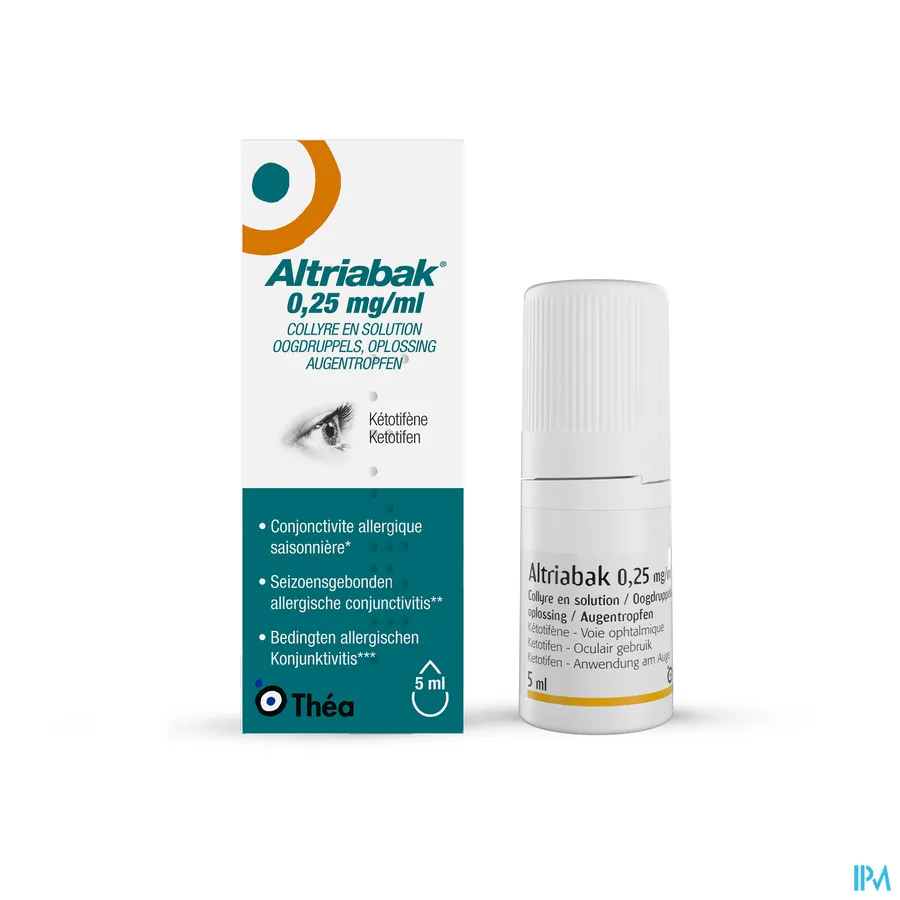 packshot van Altriabak 0,25mg/ml Oogdruppels 5ml