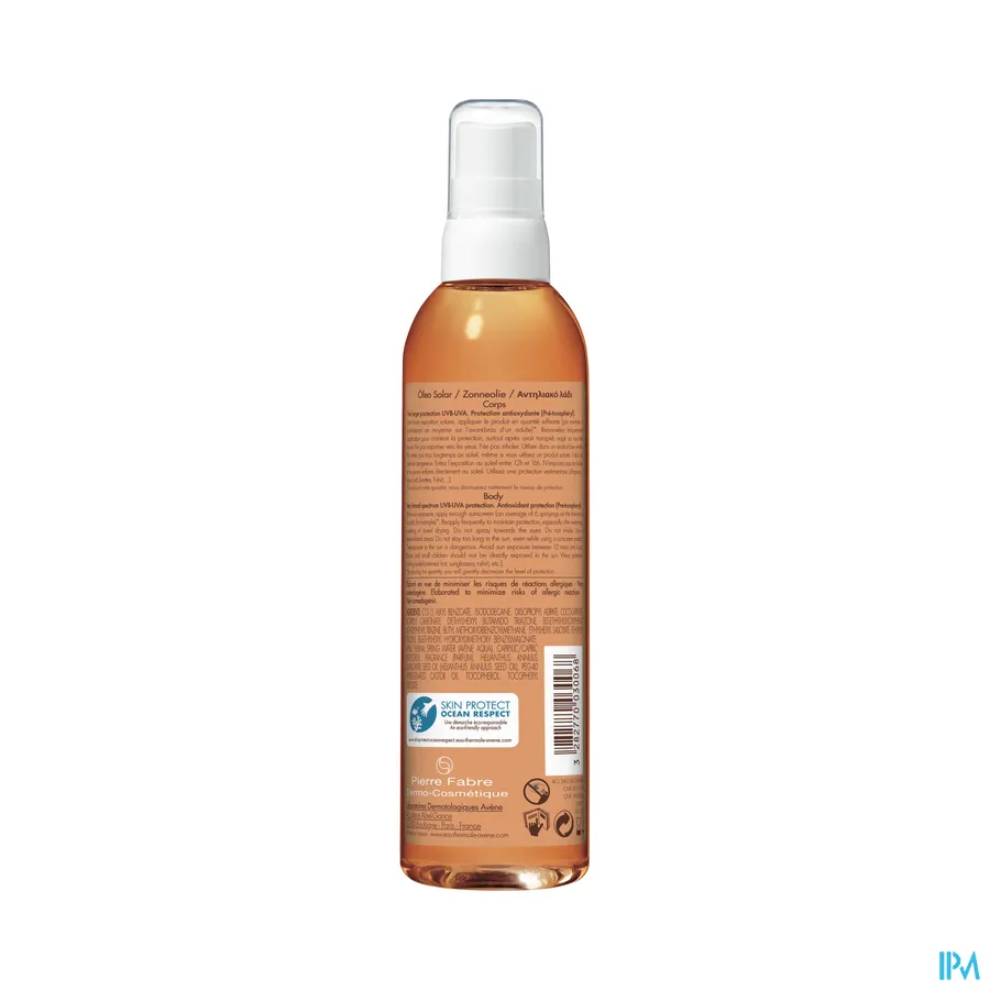 productshot van Avène Waterbestendige Niet-Plakkerige Zonneolie met SPF 30 Flacon 200 ml