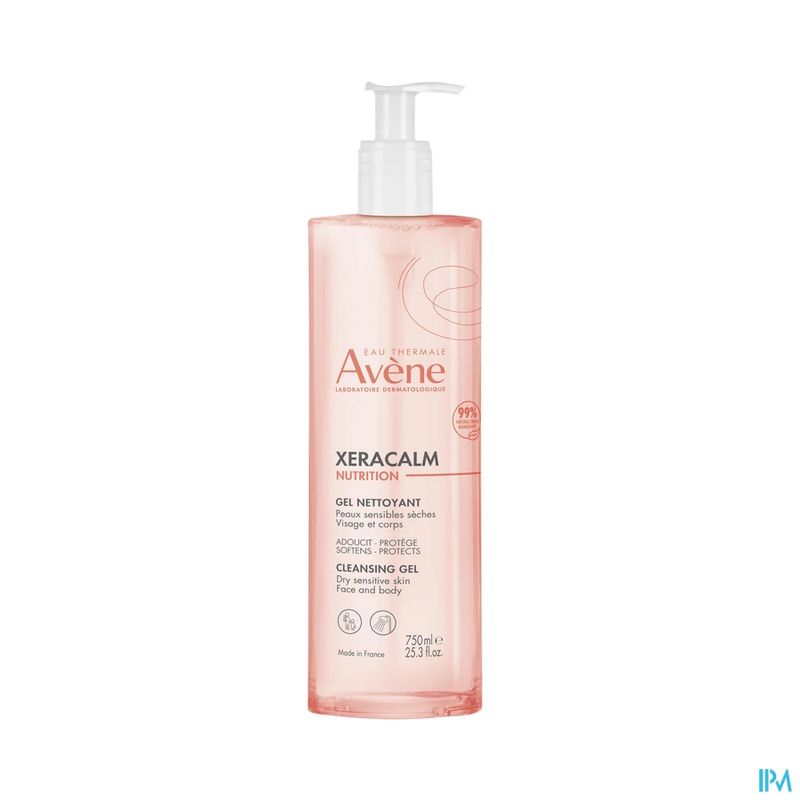 productshot van Avene Xeracalm Nutrition Reinigingsgel 750 ml