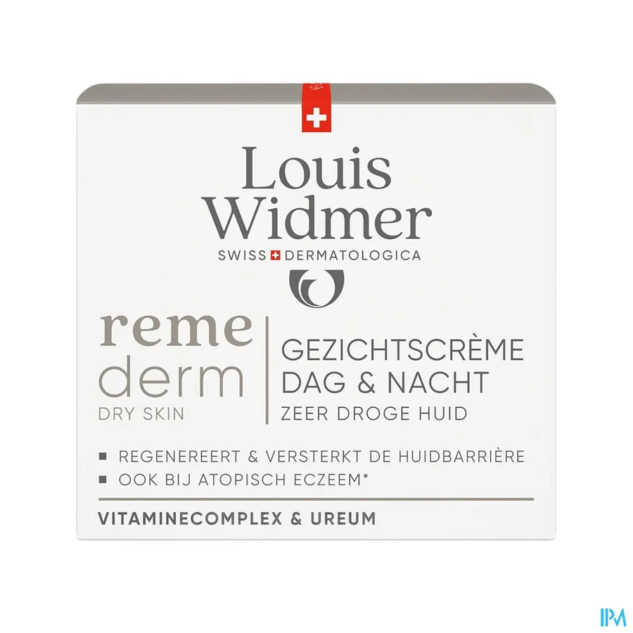 packshot van Louis Widmer Remederm Dry Skin Gezichtscrème Dag & Nacht 50 ml - met parfum