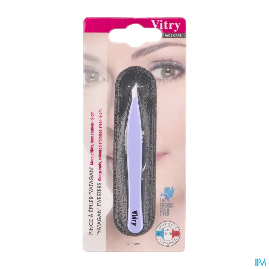 packshot van Vitry Epileerpincet met Schuine Ultrafijne Top Gekleurd