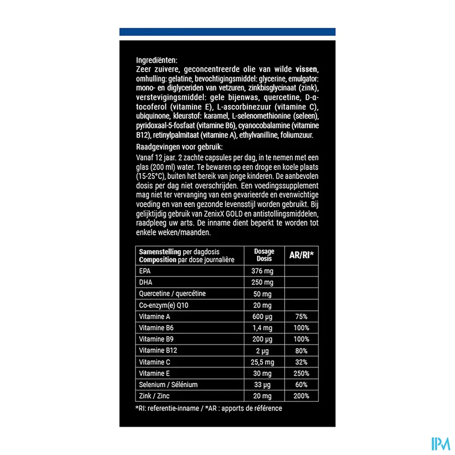 packshot van ZenixX Gold 120 capsules