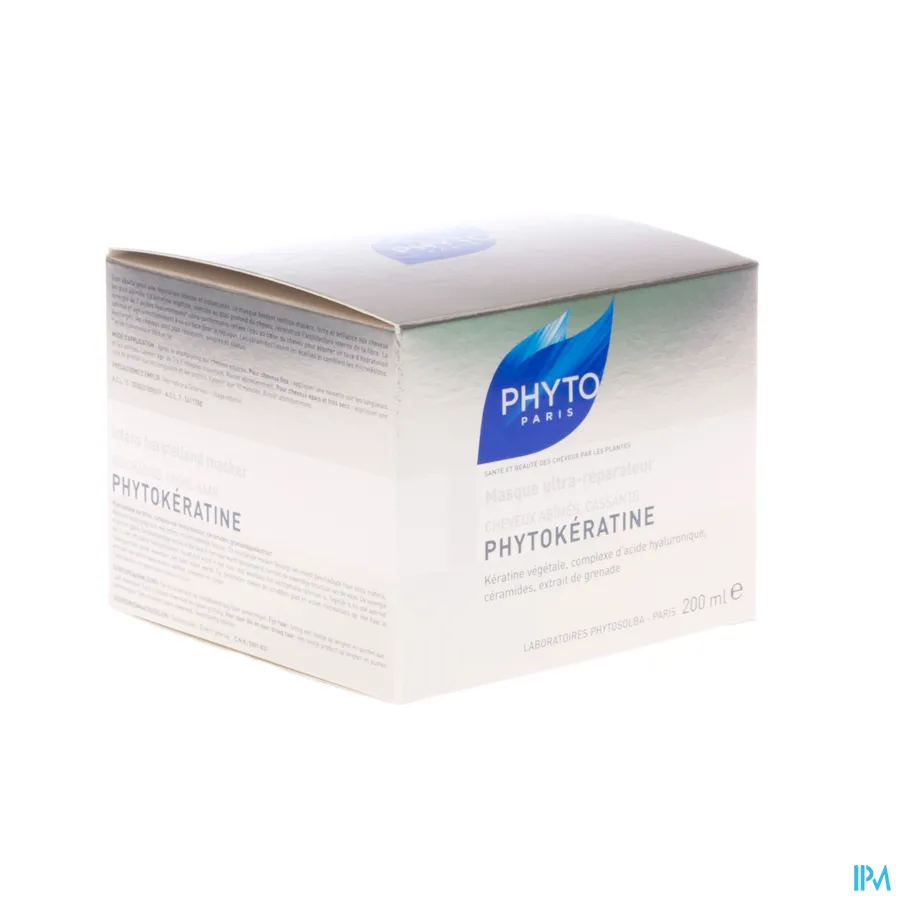packshot van Phyto Phytokératine Intens Herstellend Masker voor Beschadigd, Broos Haar 200 ml