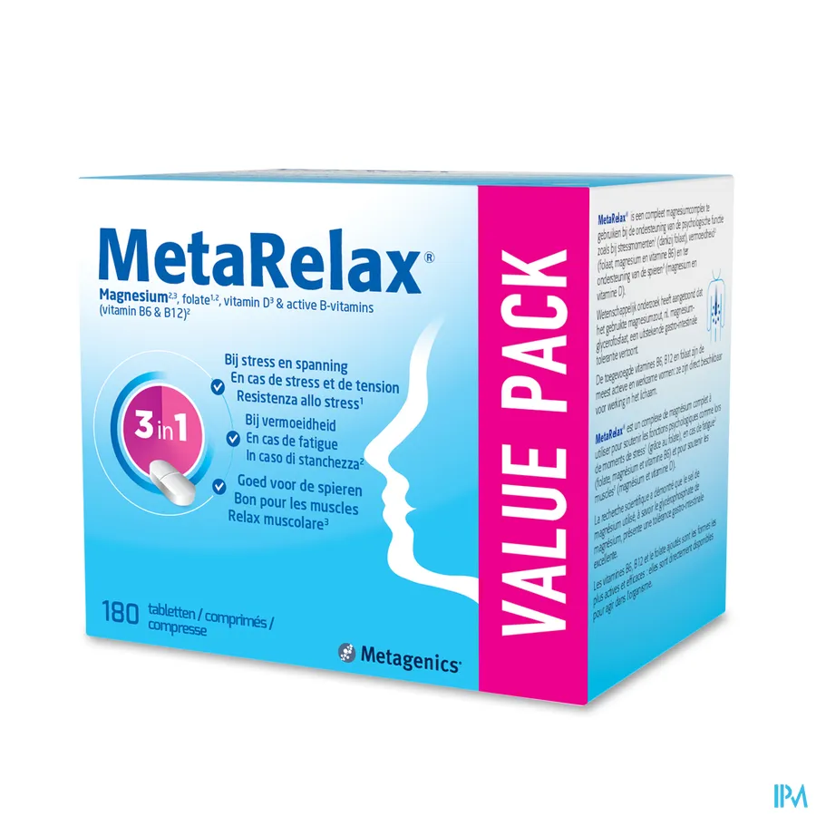 packshot van MetaRelax 180 Tabletten