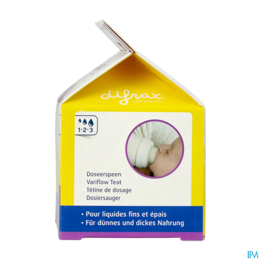 packshot van Difrax Flessenspeen Natural Wide 1-2-3 677