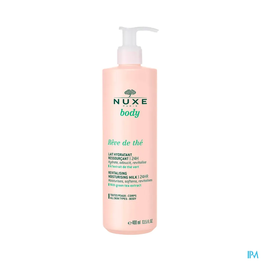 productshot van Nuxe Body Rêve de Thé Verkwikkende Hydraterende Melk 400 ml