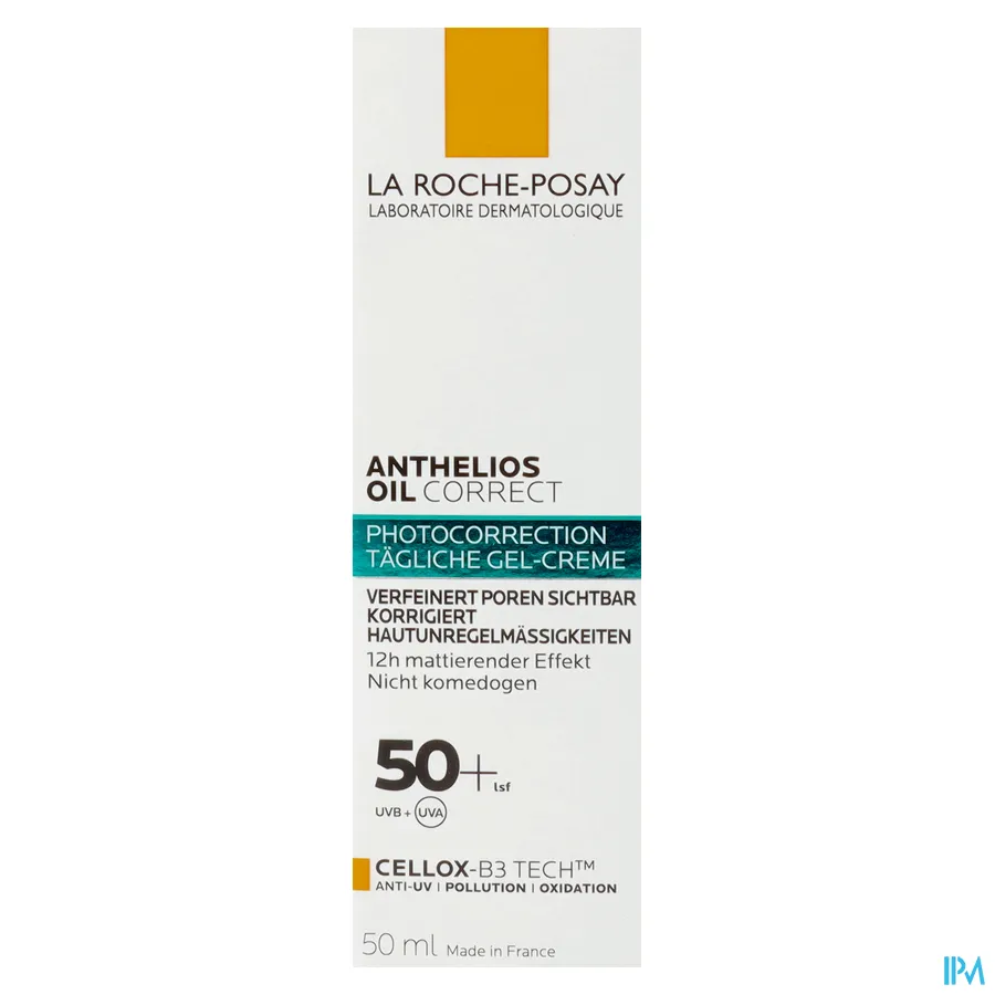 packshot van La Roche-Posay Anthelios Oil Correct SPF 50+ Tube 50 ml