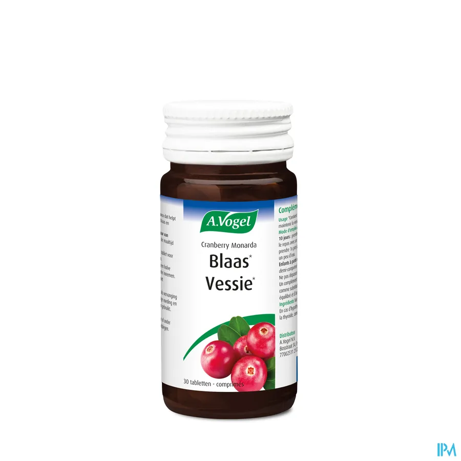 productshot van A. Vogel Cranberry Monarda 30 tabletten