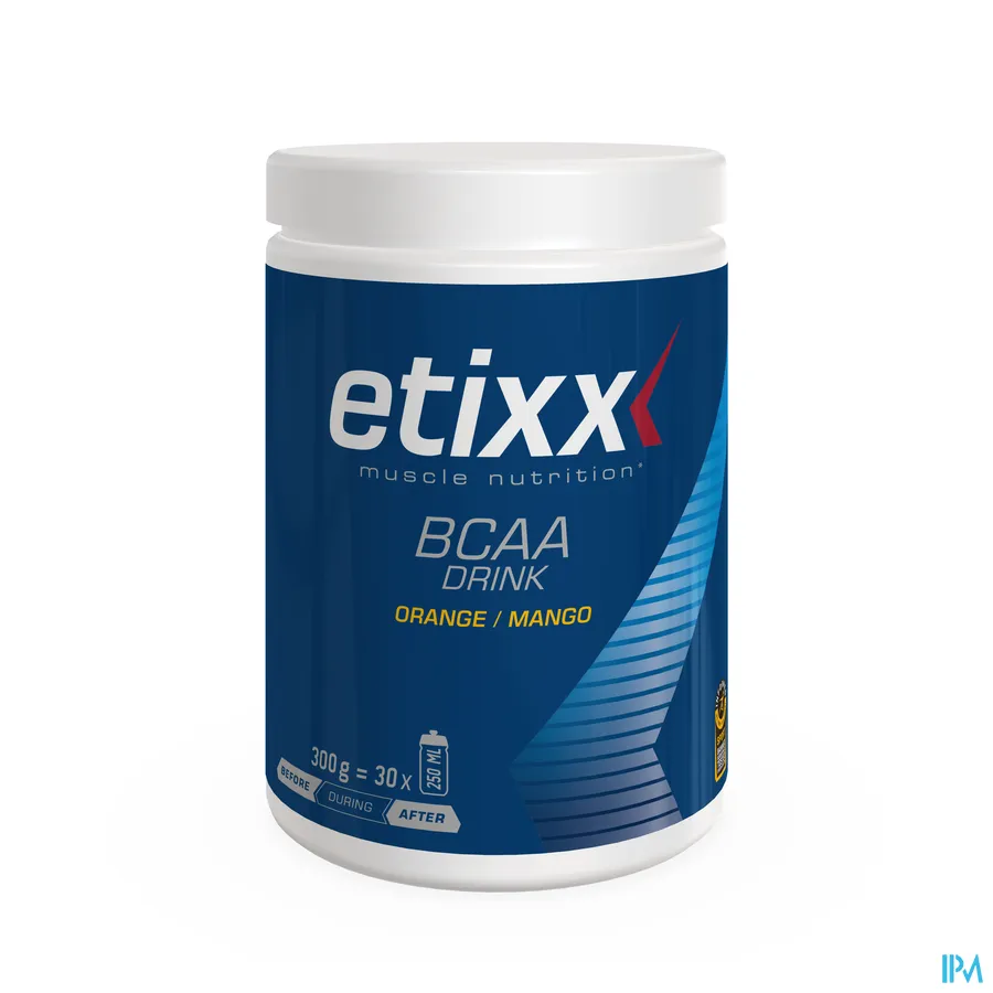 packshot van Etixx BCAA Poeder met Sinaasappel-Mangosmaak 300 g