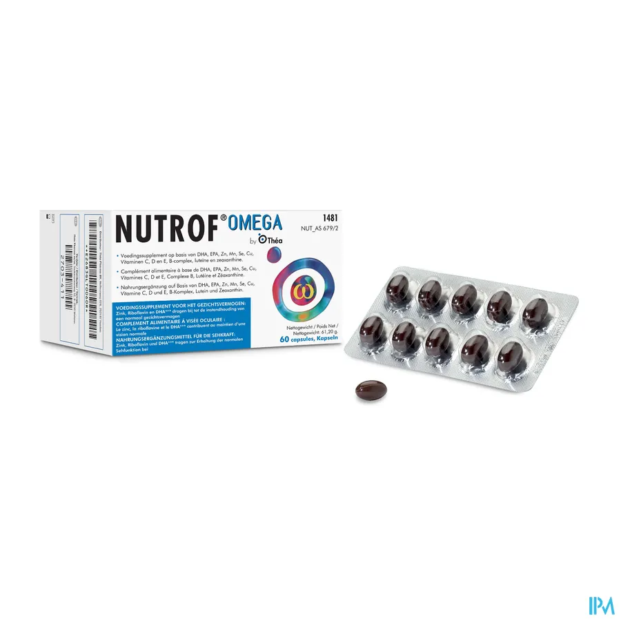 productshot van Nutrof Omega 60 Capsules