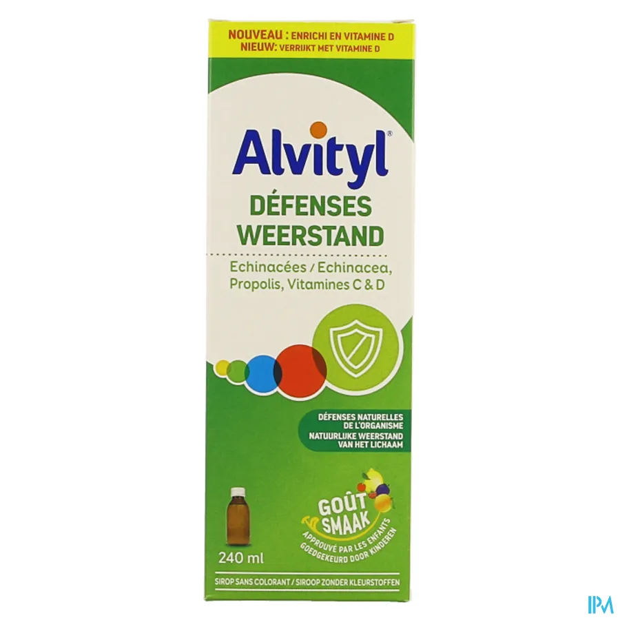 packshot van Alvityl Weerstand Siroop 240 ml