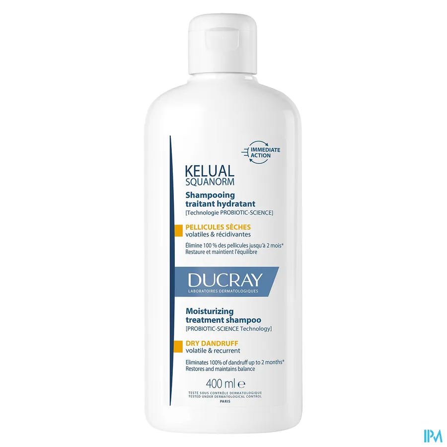 packshot van Ducray Kelual Squanorm Sh Droge Schilfers 400 ml