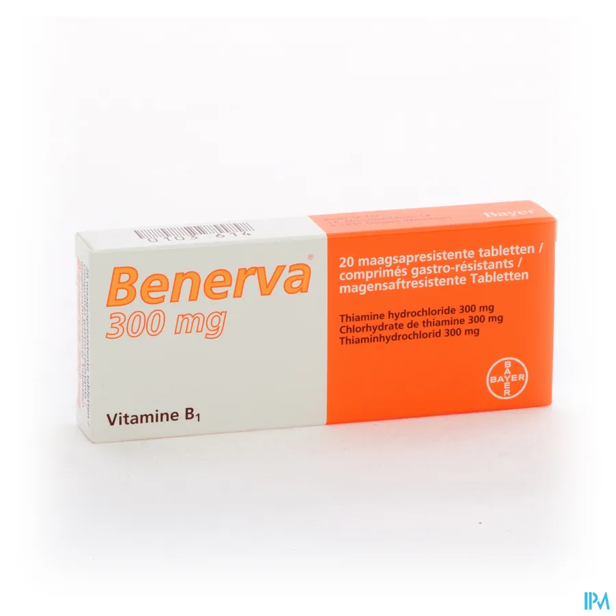 packshot van Benerva 300 mg 20 tabletten