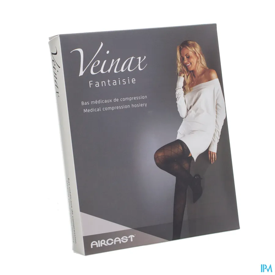 packshot van Veinax Therapeutisch Elastische Kousen 15-20 mmHg Vrouw Panty Grote Diamant Zwart Maat 3L 1 Paar
