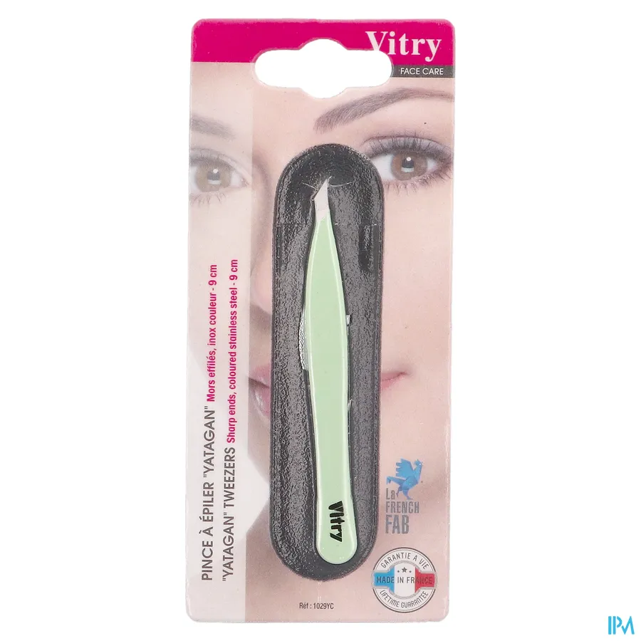 packshot van Vitry Epileerpincet met Schuine Ultrafijne Top Gekleurd