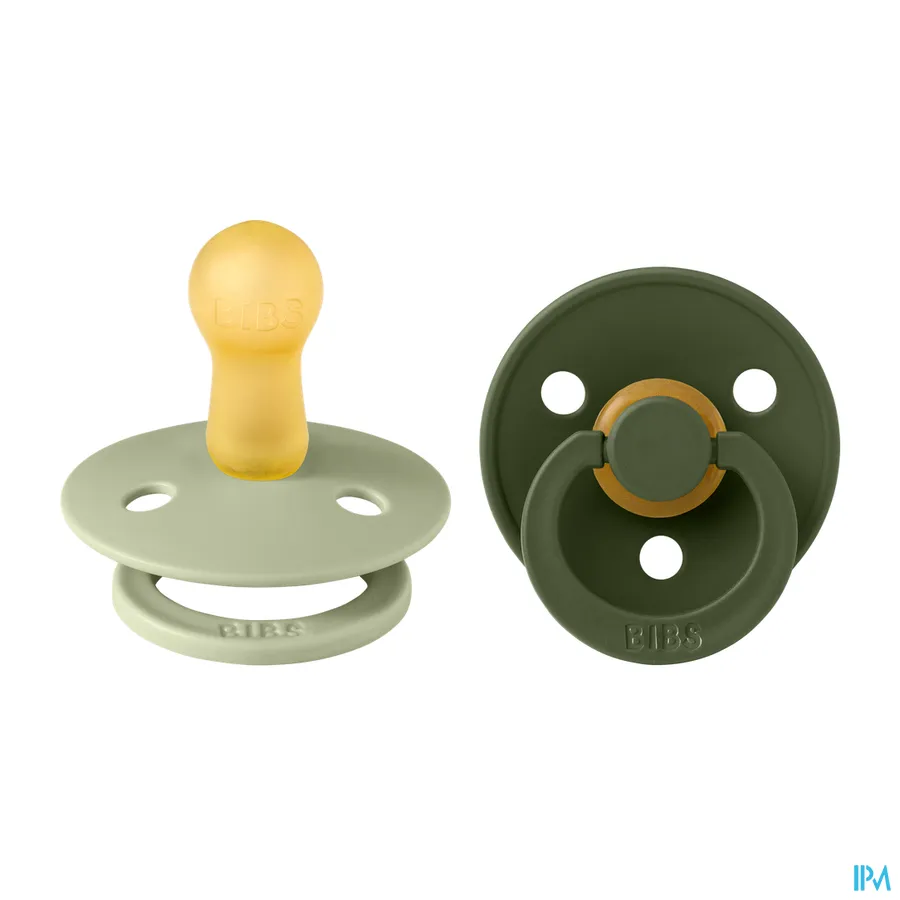 packshot van Bibs Fopspeen Duo Sage/Hunter Green 6-18 2 stuks