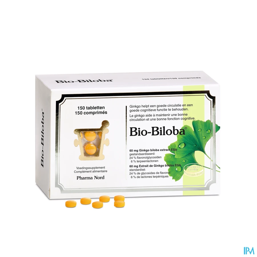 productshot van Bio-biloba 60mg 150 tabletten