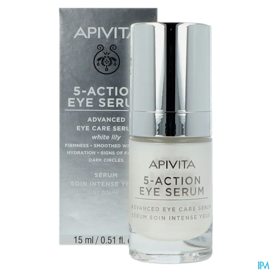 packshot van Apivita 5 Action Oogserum 15 ml