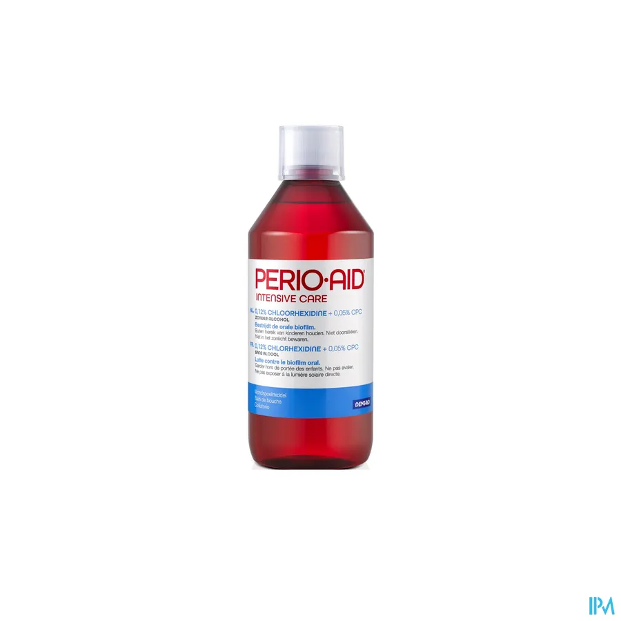 productshot van Perio Aid Intensive Care Mondspoelmiddel met 0,12% Chloorhexidine 500 ml