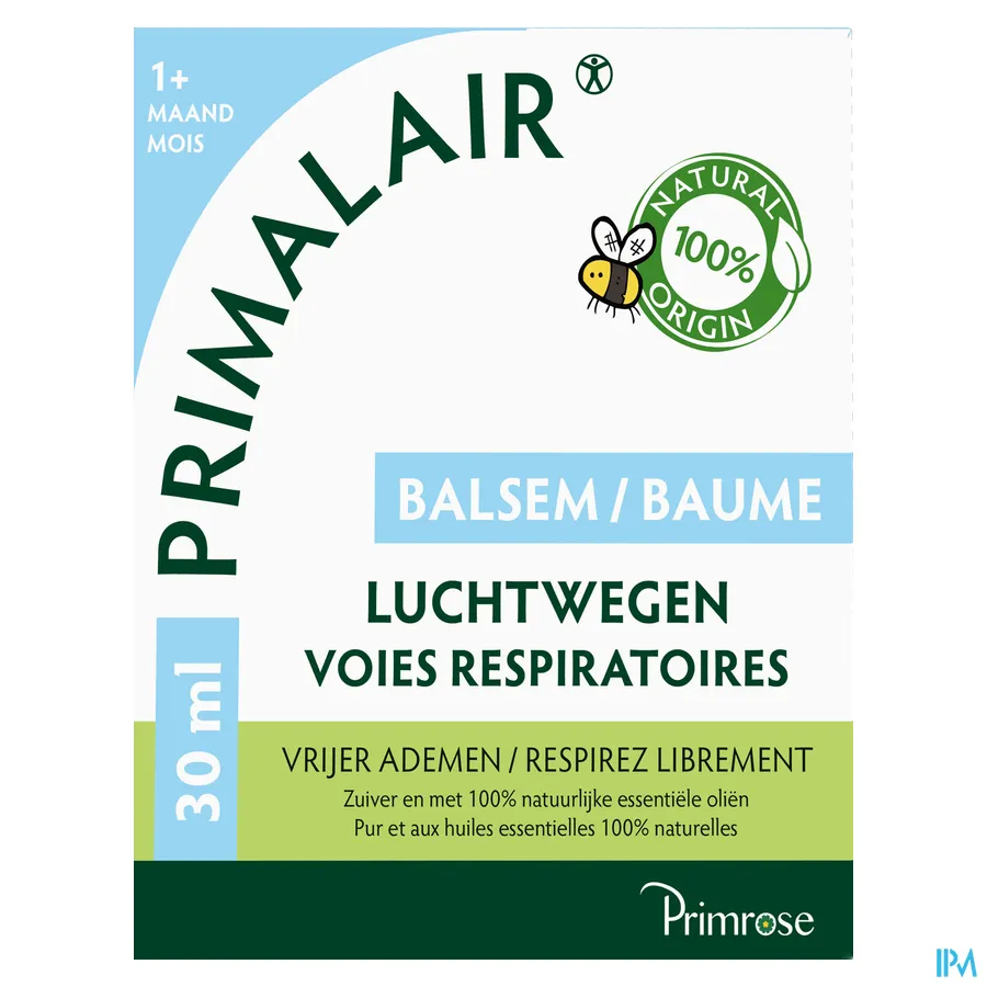 packshot van Primalair Balsem voor de Luchtwegen om Vrijer te Ademen voor Kinderen vanaf 1 Maand Pot 30 ml