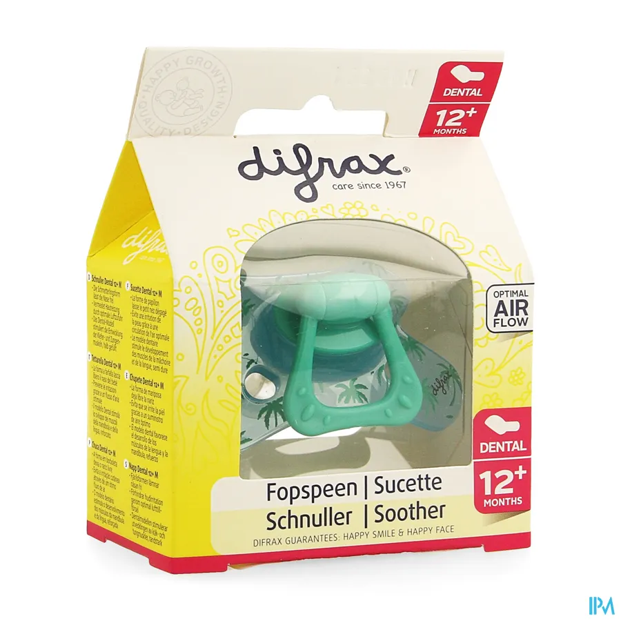 packshot van Difrax Fopspeen Dental Semi Filled Boy +12 m