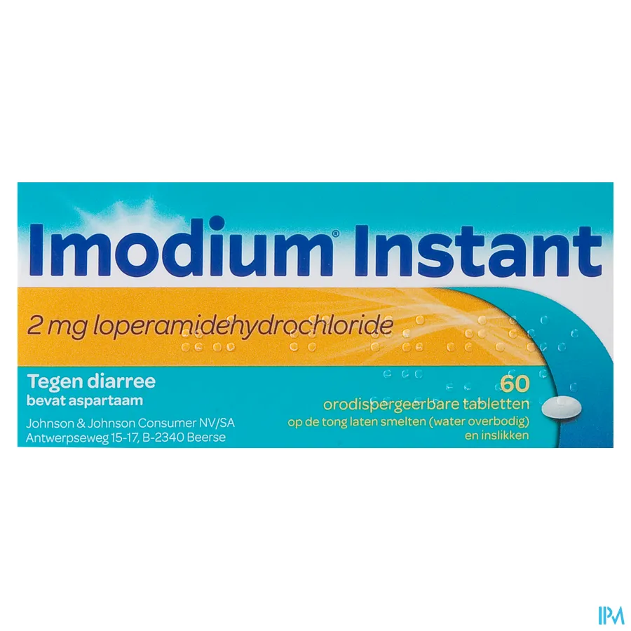 packshot van Imodium Instant 60 tabletten