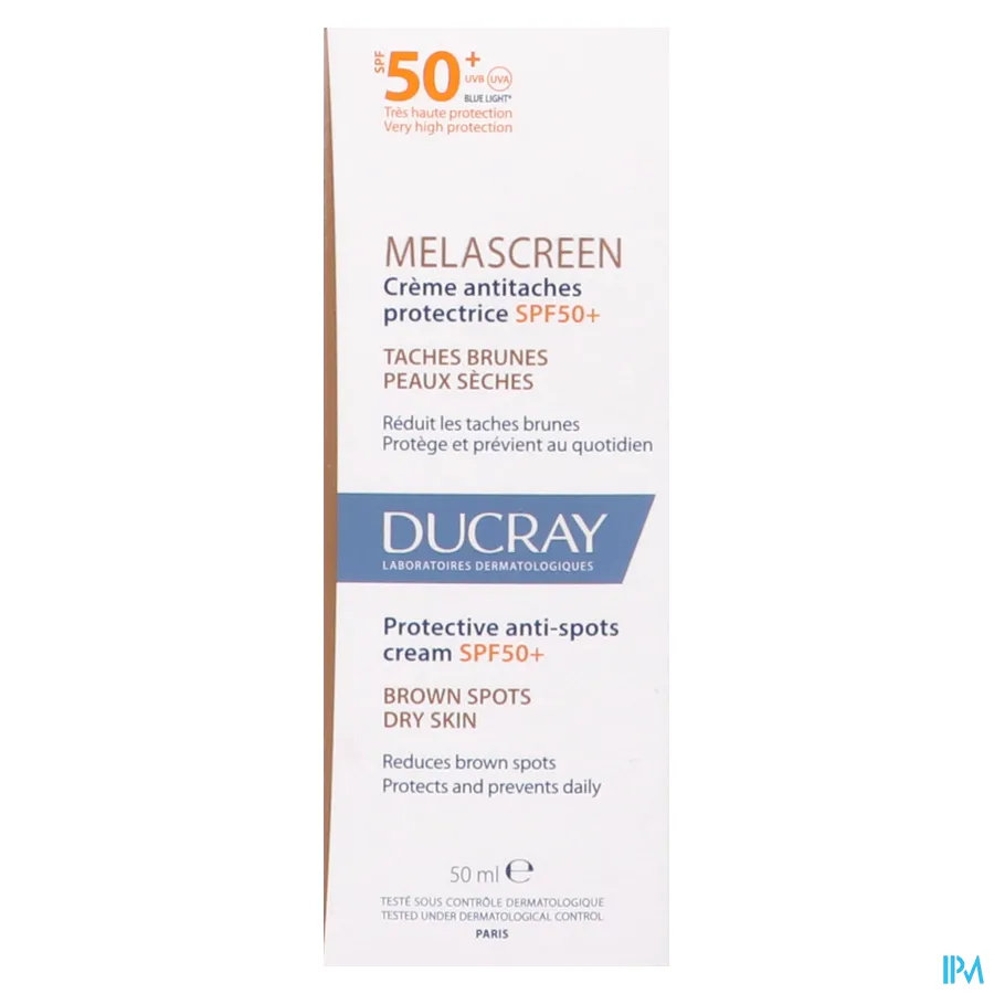 packshot van Ducray Melascreen Crème Anti-Pigmentvlekken SPF50+ 50 ml