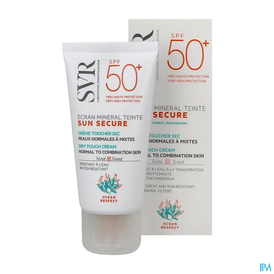 productshot van SVR Sun Secure Minerale Getinte Crème SPF 50+ Normale Huid 60 ml