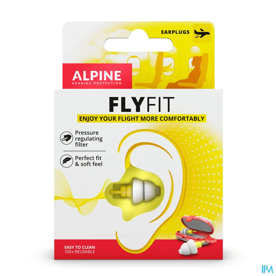 packshot van Alpine FlyFit Oordoppen met Zachte Reisfilters 1 Paar