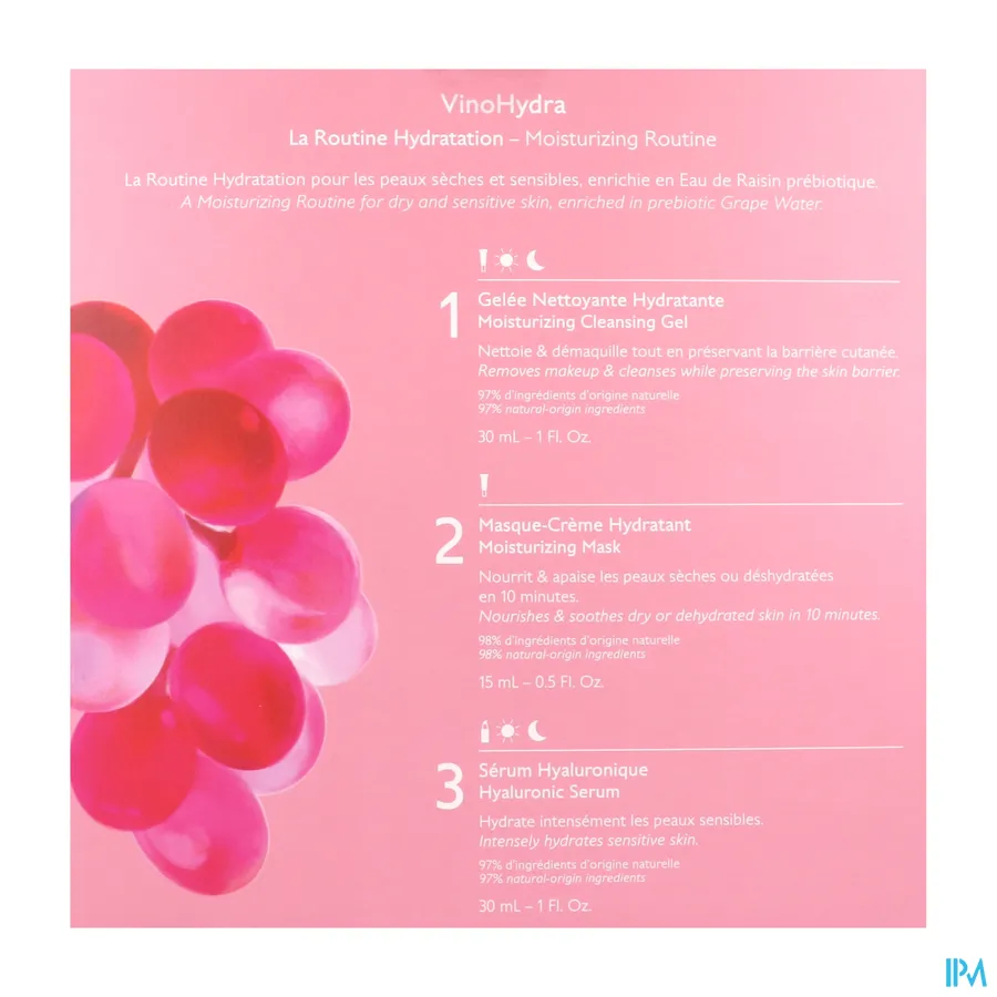 packshot van Caudalie VinoHydra Moisturizing Routine Geschenkset 1 set