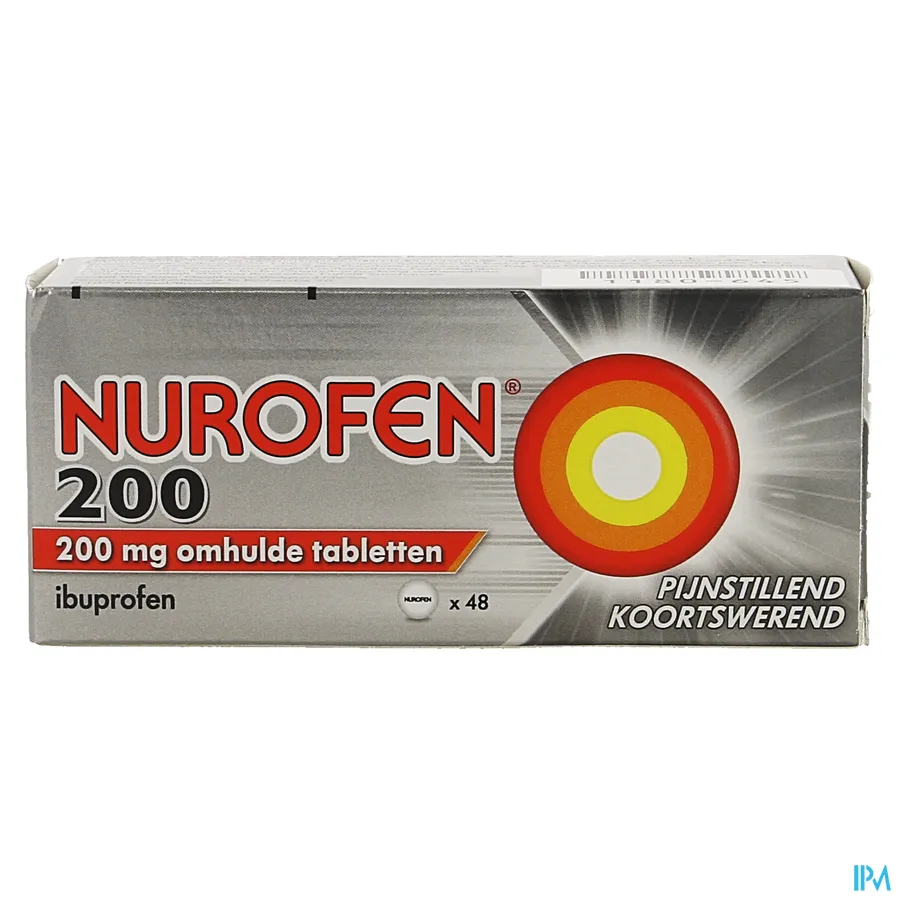 packshot van Nurofen 200 mg 48 Tabletten