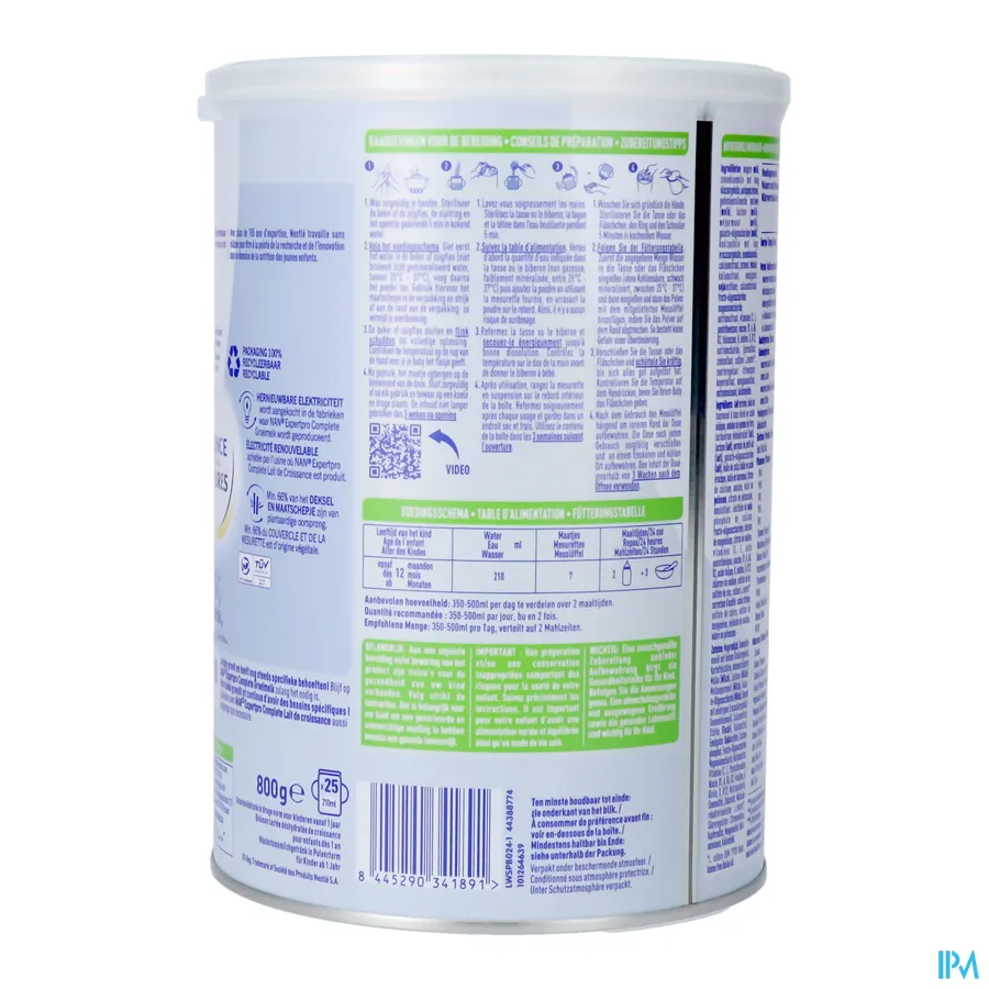 packshot van Nan Complete Groeimelk 800 g