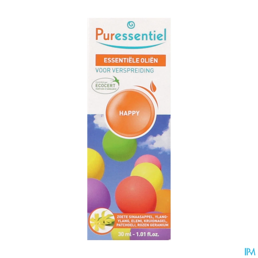 packshot van Puressentiel Zuiverend Verstuiving Happy Olie 30 ml