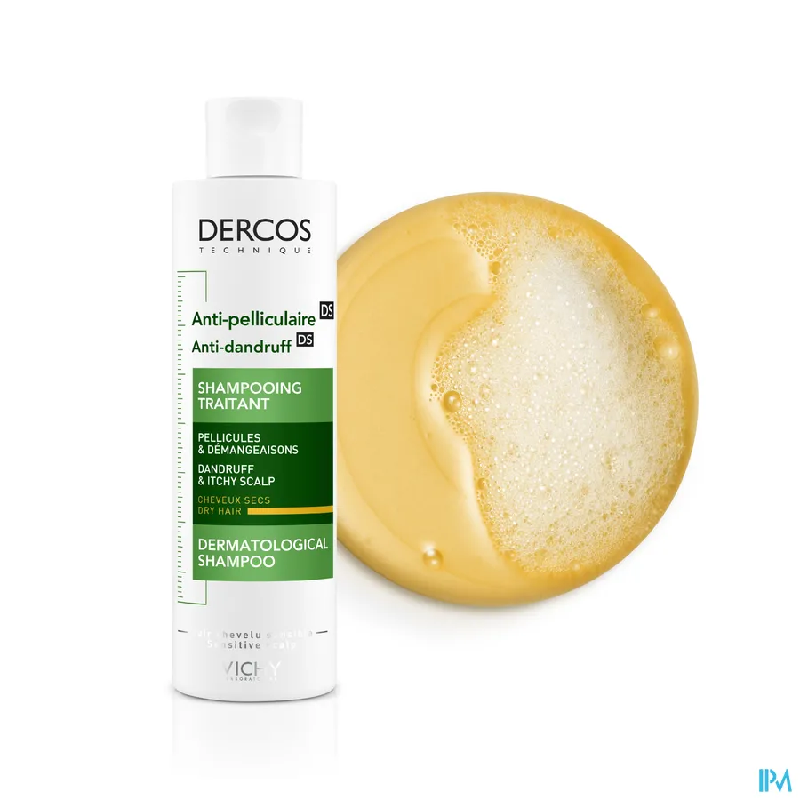 productshot van Vichy Dercos Antiroosshampoo Droog Haar 200 ml