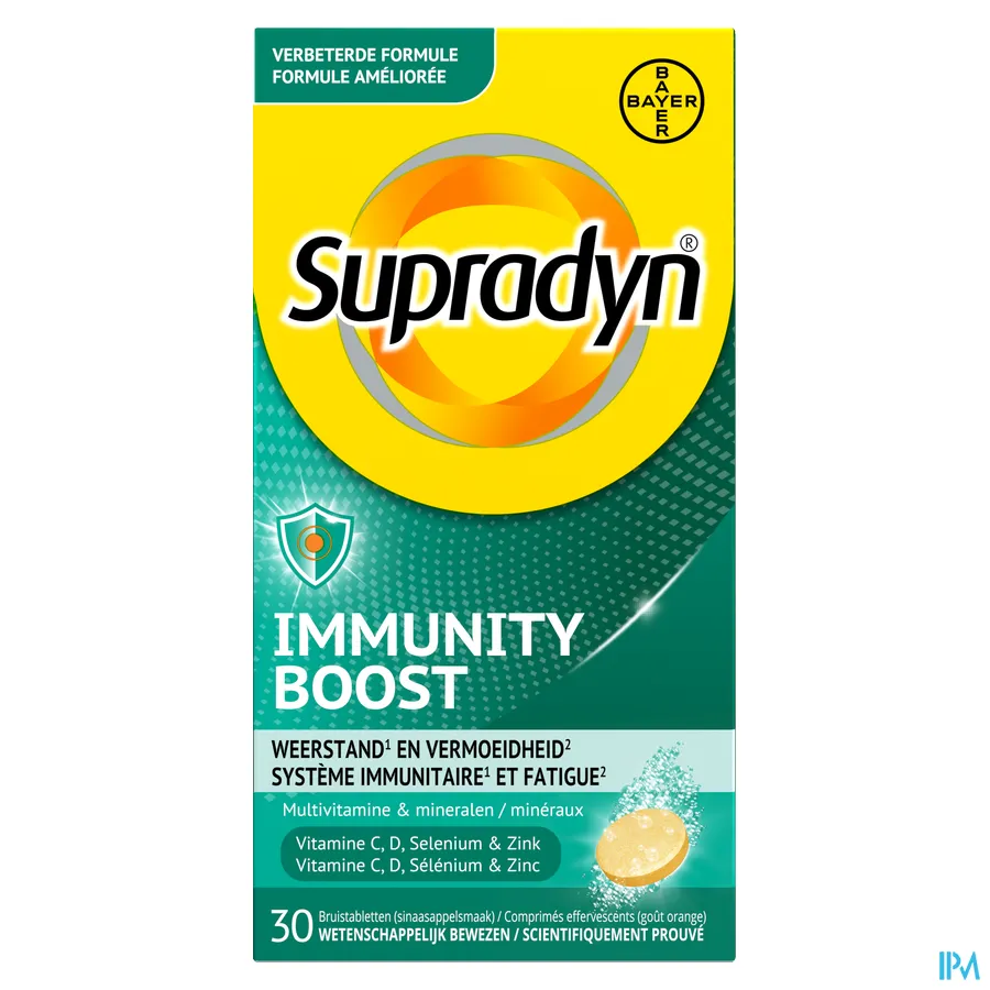 packshot van Supradyn Immunity Boost 30 bruistabletten