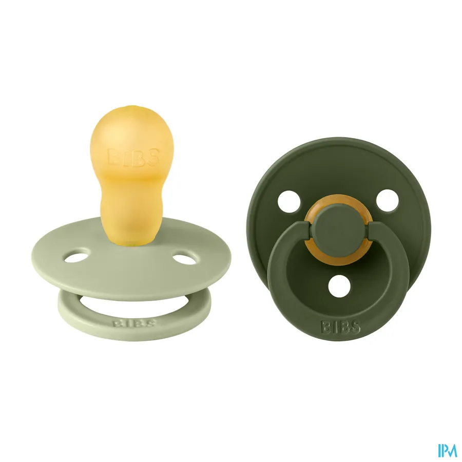 productshot van Bibs Fopspeen Duo Sage/Hunter Green 18+ 2 stuks