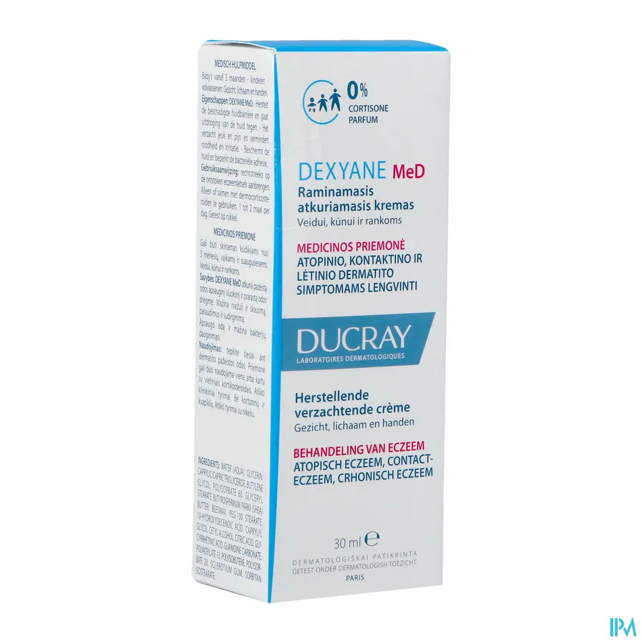packshot van Ducray Dexyane MeD Herstellende Verzachtende Crème 30 ml