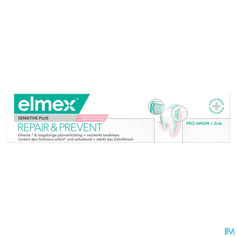 packshot van Elmex Sensitive Plus Repair & Prevent Tandpasta 75 ml
