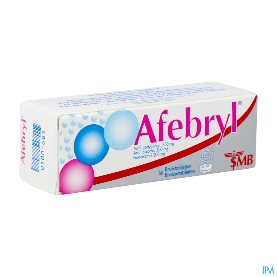 packshot van Afebryl 16 bruistabletten