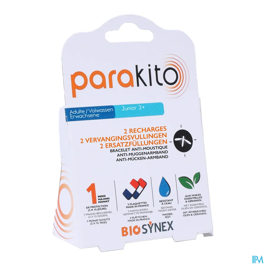 packshot van Parakito Navullingen Anti-Muggenarmband 2 stuks