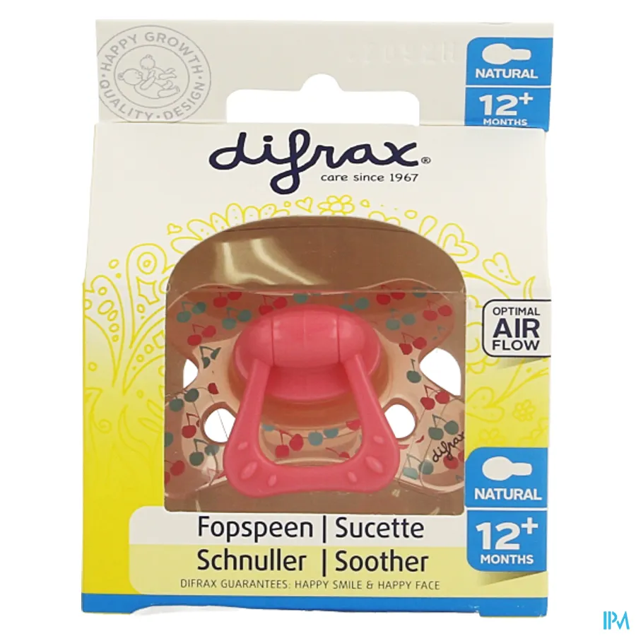 packshot van Difrax Fopspeen Natural 12m+
