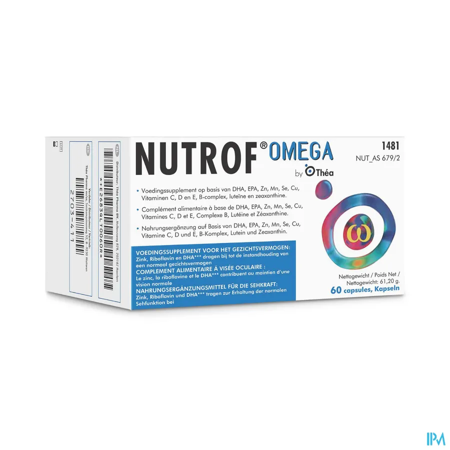 packshot van Nutrof Omega 60 Capsules
