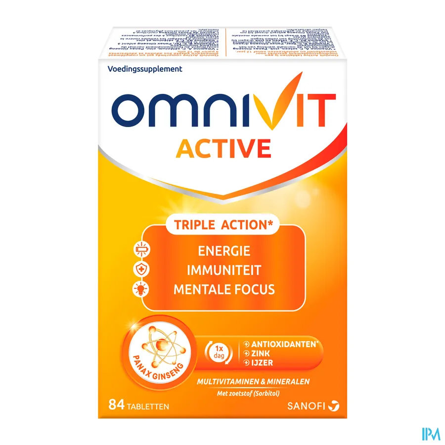 packshot van Omnivit Active 84 tabletten