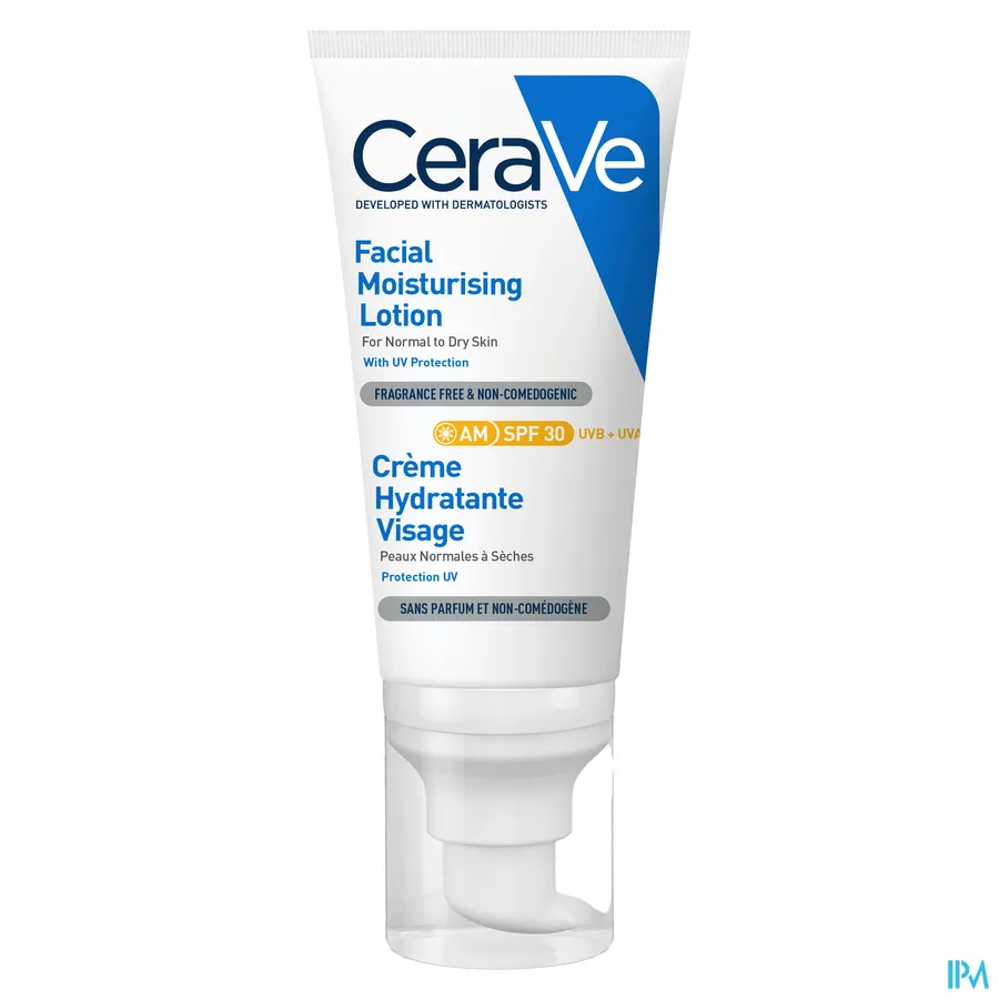 packshot van CeraVe Hydraterende Gezichtscrème SPF30