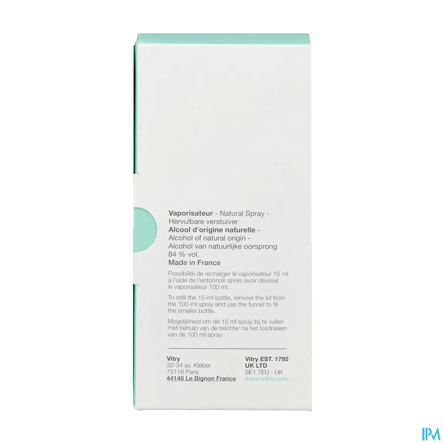 packshot van Vitry Eau De Toilette Vert Céladon 100 ml